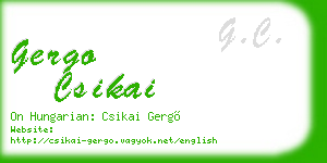 gergo csikai business card